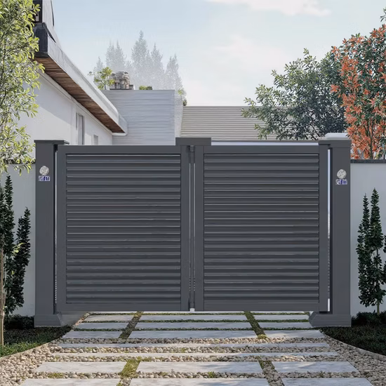 Puerta escolar plegable automática de aluminio de alta calidad