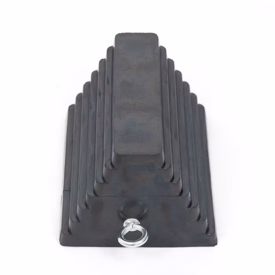 Cuñas para ruedas de coche de alta resistencia, calzo de goma para ruedas para coche, remolque, camión, RV, con cáncamo