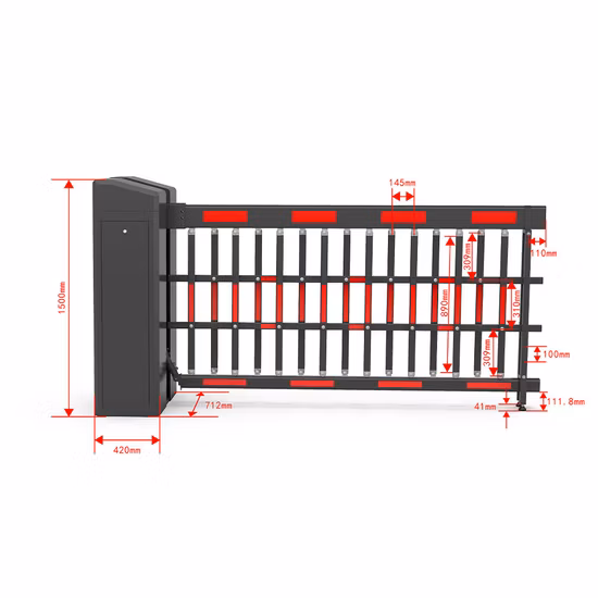 Puerta plegable de la barrera del tráfico del brazo plegable de la seguridad en carretera del sistema de seguridad del control de acceso al estacionamiento automático